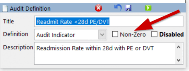 Non-Zero Indicator option